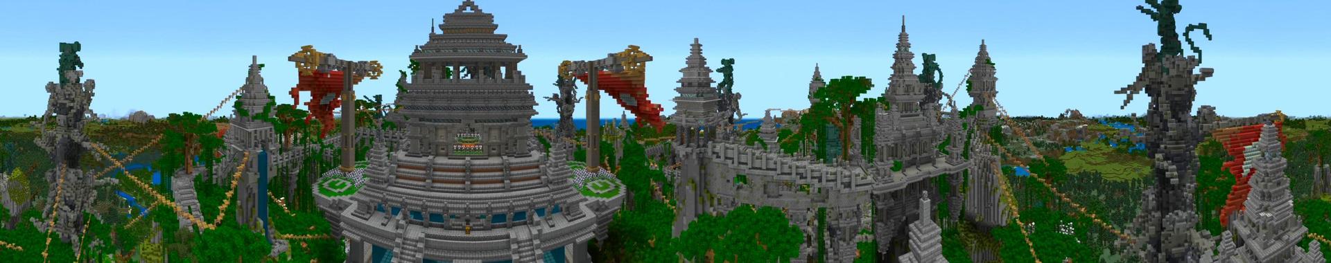 Panorama of the Minecraft Bedrock Marketplace product Jungle Temple created by Shaliquinn's Schematics.