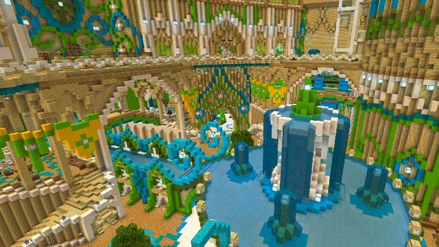 Screenshot of the Minecraft Bedrock Marketplace product Lake Town created by Shaliquinn's Schematics.