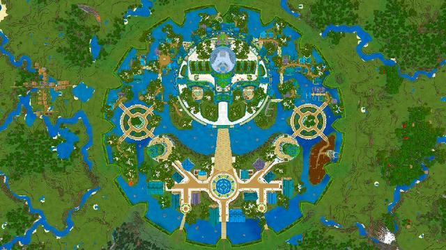 Screenshot of the Minecraft Bedrock Marketplace product Lake Town created by Shaliquinn's Schematics.