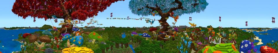 Panorama of the Minecraft Bedrock Marketplace product Magical Garden created by Shaliquinn's Schematics.