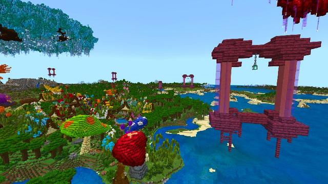 Screenshot of the Minecraft Bedrock Marketplace product Magical Garden created by Shaliquinn's Schematics.