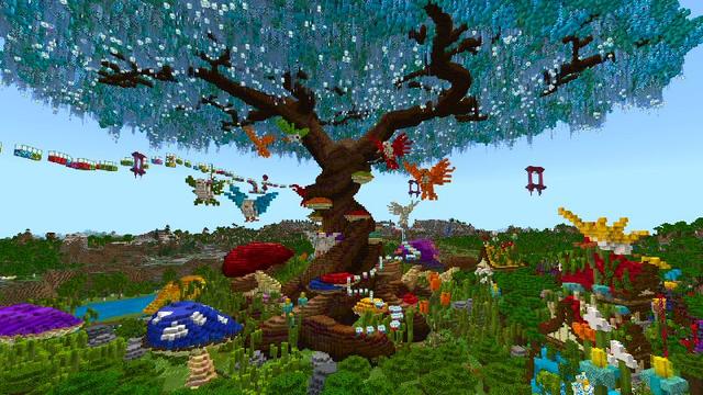 Screenshot of the Minecraft Bedrock Marketplace product Magical Garden created by Shaliquinn's Schematics.