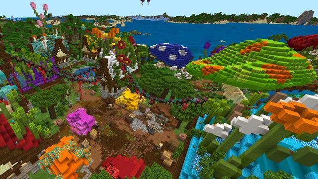 Screenshot of the Minecraft Bedrock Marketplace product Magical Garden created by Shaliquinn's Schematics.