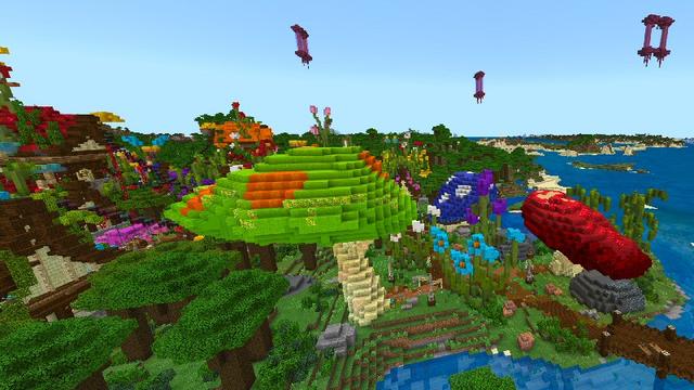 Screenshot of the Minecraft Bedrock Marketplace product Magical Garden created by Shaliquinn's Schematics.
