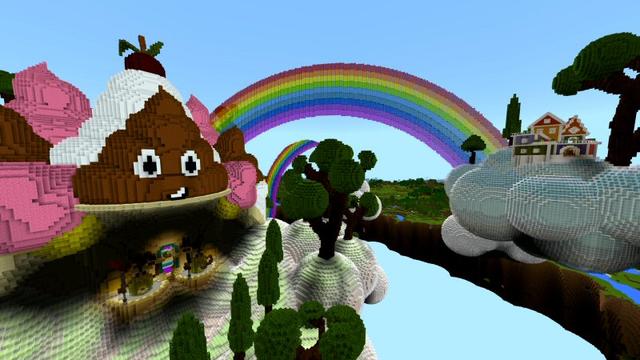 Screenshot of the Minecraft Bedrock Marketplace product Magical Unicorn Happy Land created by Shaliquinn's Schematics.