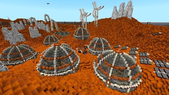 Screenshot of the Minecraft Bedrock Marketplace product Mars Colony created by Shaliquinn's Schematics.