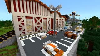 Screenshot of the Minecraft Bedrock Marketplace product Minetown Derby created by Shaliquinn's Schematics.