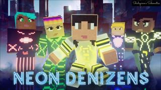 Thumbnail of the Minecraft Bedrock Marketplace product Neon Denizens Skin Pack created by Shaliquinn's Schematics.