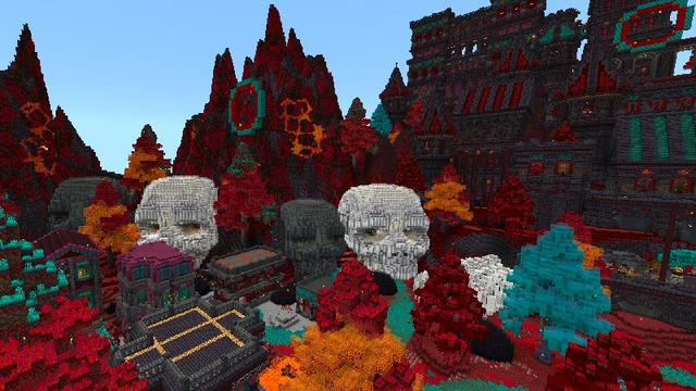 Screenshot of the Minecraft Bedrock Marketplace product Nether Village created by Shaliquinn's Schematics.
