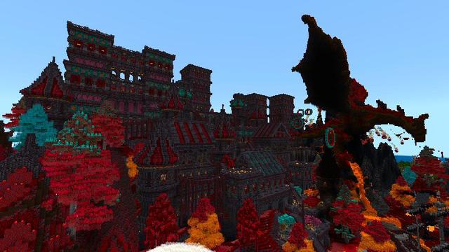 Screenshot of the Minecraft Bedrock Marketplace product Nether Village created by Shaliquinn's Schematics.