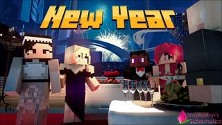 Thumbnail of the Minecraft Bedrock Marketplace product New Year created by Shaliquinn's Schematics.