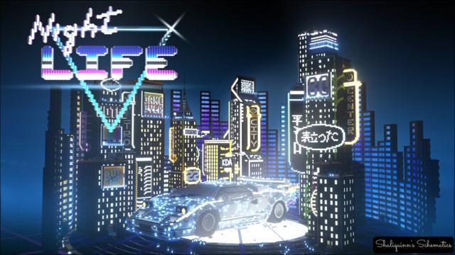 Thumbnail of the Minecraft Bedrock Marketplace product Nightlife created by Shaliquinn's Schematics.