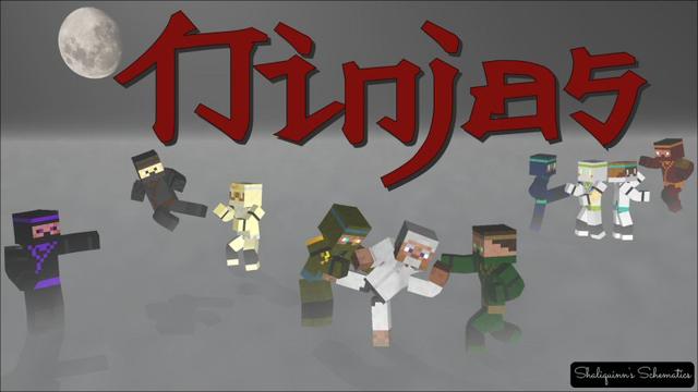 Thumbnail of the Minecraft Bedrock Marketplace product Ninjas Skin Pack created by Shaliquinn's Schematics.