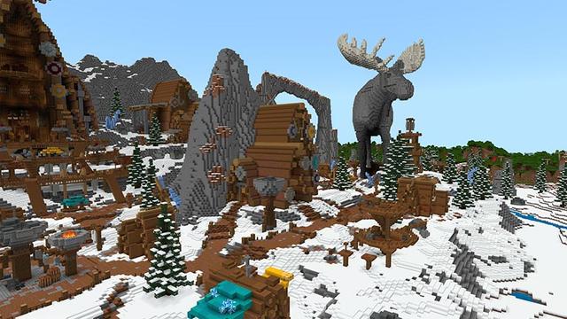 Screenshot of the Minecraft Bedrock Marketplace product Norse Feast Hall created by Shaliquinn's Schematics.