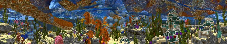 Panorama of the Minecraft Bedrock Marketplace product Octo Island created by Shaliquinn's Schematics.