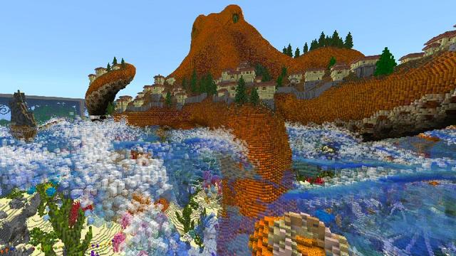 Screenshot of the Minecraft Bedrock Marketplace product Octo Island created by Shaliquinn's Schematics.