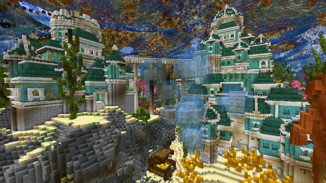 Screenshot of the Minecraft Bedrock Marketplace product Octo Island created by Shaliquinn's Schematics.