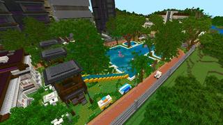 Screenshot of the Minecraft Bedrock Marketplace product Opole City created by Shaliquinn's Schematics.