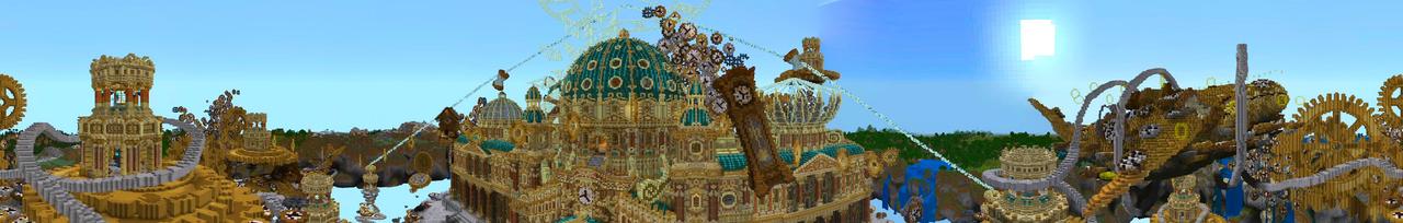 Panorama of the Minecraft Bedrock Marketplace product Palace of Time created by Shaliquinn's Schematics.