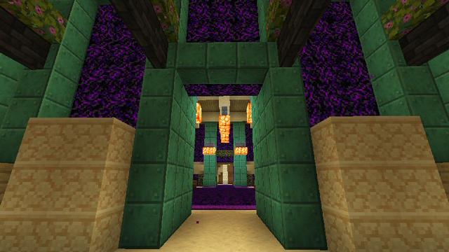 Screenshot of the Minecraft Bedrock Marketplace product Palm Palace created by Shaliquinn's Schematics.