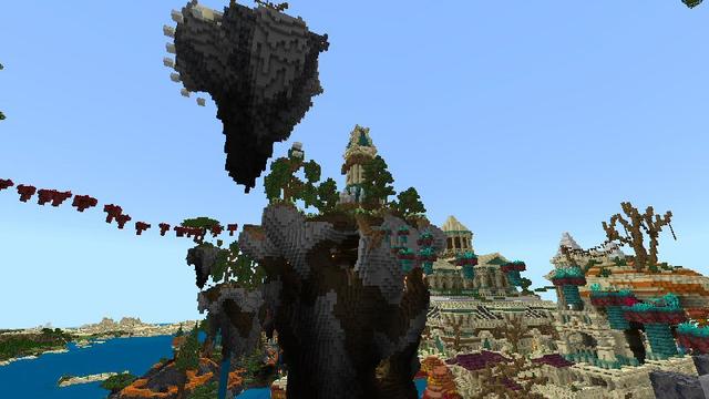Screenshot of the Minecraft Bedrock Marketplace product Palm Palace created by Shaliquinn's Schematics.
