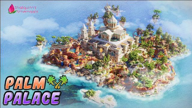 Thumbnail of the Minecraft Bedrock Marketplace product Palm Palace created by Shaliquinn's Schematics.