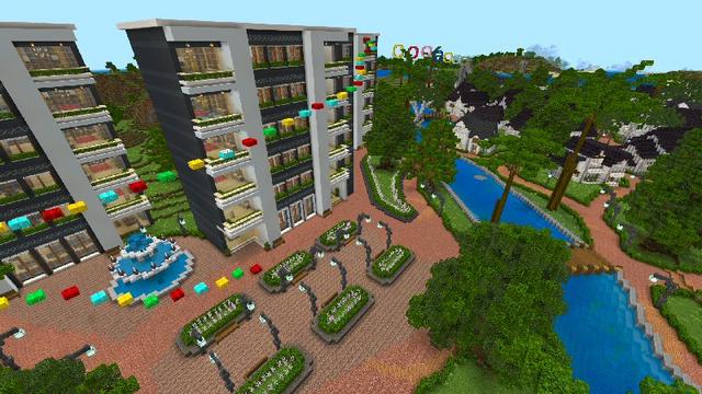 Screenshot of the Minecraft Bedrock Marketplace product Palm Resort created by Shaliquinn's Schematics.