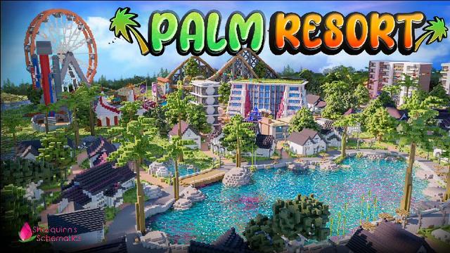Thumbnail of the Minecraft Bedrock Marketplace product Palm Resort created by Shaliquinn's Schematics.
