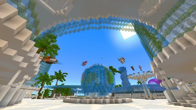 Screenshot of the Minecraft Bedrock Marketplace product Quantum City created by Shaliquinn's Schematics.