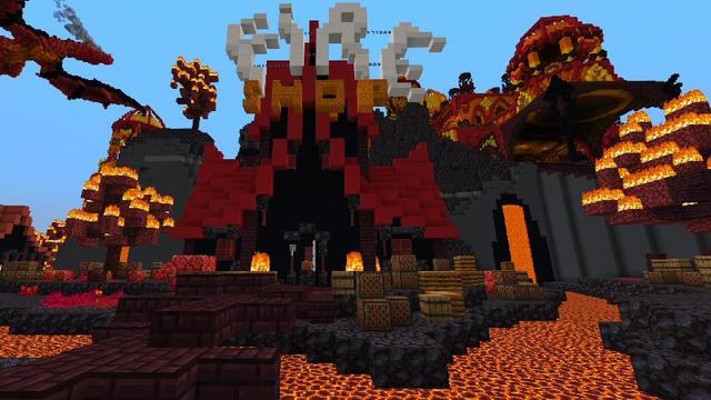 Screenshot of the Minecraft Bedrock Marketplace product Realm of Fire created by Shaliquinn's Schematics.