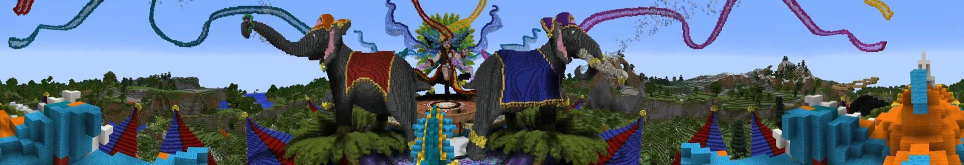 Panorama of the Minecraft Bedrock Marketplace product Rio Carnival created by Shaliquinn's Schematics.