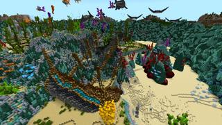 Screenshot of the Minecraft Bedrock Marketplace product Rockfish Reef created by Shaliquinn's Schematics.