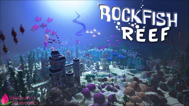 Thumbnail of the Minecraft Bedrock Marketplace product Rockfish Reef created by Shaliquinn's Schematics.