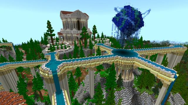 Screenshot of the Minecraft Bedrock Marketplace product Roman Temple created by Shaliquinn's Schematics.