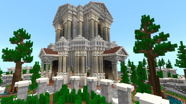 Screenshot of the Minecraft Bedrock Marketplace product Roman Temple created by Shaliquinn's Schematics.
