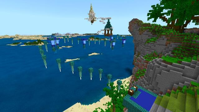 Screenshot of the Minecraft Bedrock Marketplace product Sandy Resort created by Shaliquinn's Schematics.