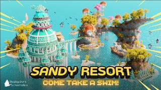 Thumbnail of the Minecraft Bedrock Marketplace product Sandy Resort created by Shaliquinn's Schematics.