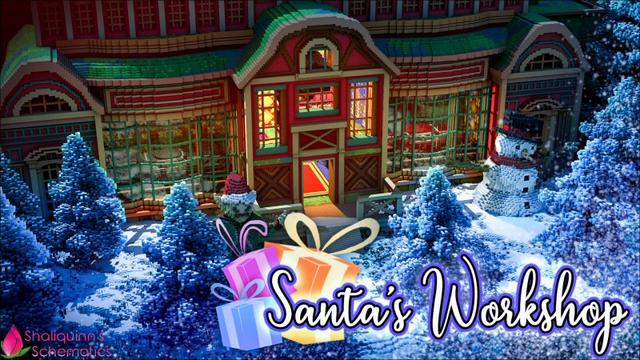 Thumbnail of the Minecraft Bedrock Marketplace product Santa's Workshop created by Shaliquinn's Schematics.