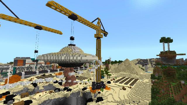 Screenshot of the Minecraft Bedrock Marketplace product Sci-Fi City created by Shaliquinn's Schematics.