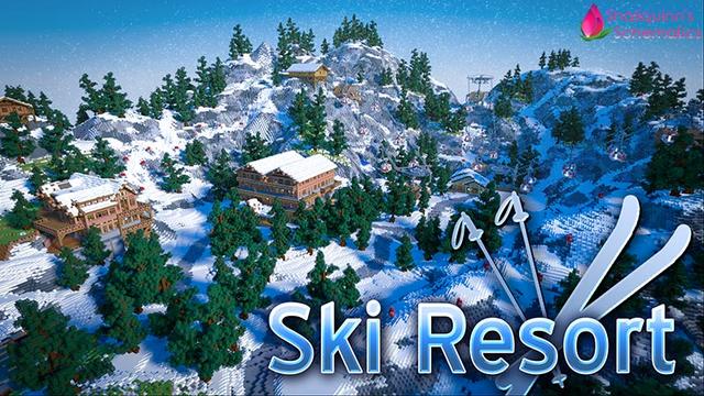 Thumbnail of the Minecraft Bedrock Marketplace product Station de ski created by Shaliquinn's Schematics.