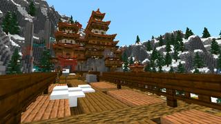 Screenshot of the Minecraft Bedrock Marketplace product Snowy Mountain Temple created by Shaliquinn's Schematics.