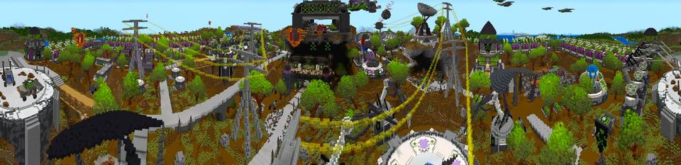 Panorama of the Minecraft Bedrock Marketplace product Space Pirates created by Shaliquinn's Schematics.