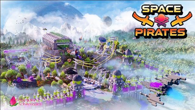 Thumbnail of the Minecraft Bedrock Marketplace product Space Pirates created by Shaliquinn's Schematics.