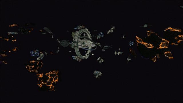 Screenshot of the Minecraft Bedrock Marketplace product Space Station 0077 created by Shaliquinn's Schematics.