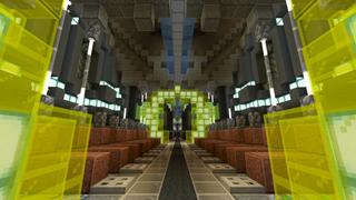 Screenshot of the Minecraft Bedrock Marketplace product Spaceport 0077 created by Shaliquinn's Schematics.