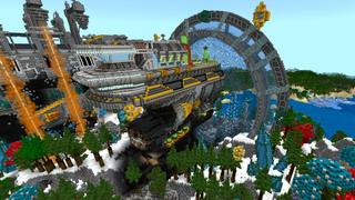 Screenshot of the Minecraft Bedrock Marketplace product Spaceport 0077 created by Shaliquinn's Schematics.