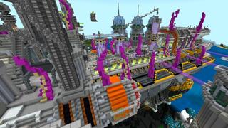 Screenshot of the Minecraft Bedrock Marketplace product Spaceport 0077 created by Shaliquinn's Schematics.
