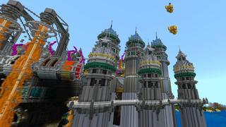 Screenshot of the Minecraft Bedrock Marketplace product Spaceport 0077 created by Shaliquinn's Schematics.