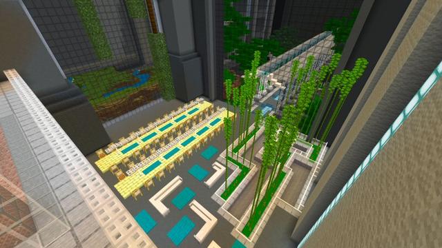 Screenshot of the Minecraft Bedrock Marketplace product Spaceship 0077 created by Shaliquinn's Schematics.
