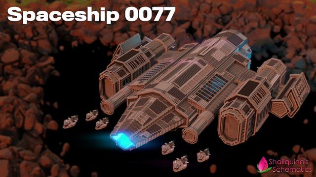 Thumbnail of the Minecraft Bedrock Marketplace product Spaceship 0077 created by Shaliquinn's Schematics.